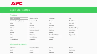 Screenshot preview of apc.com