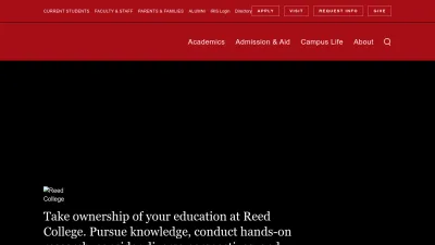 Screenshot of Reed.edu
