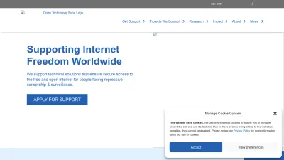 Screenshot of Opentech.fund