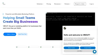 Screenshot of Vbout.com
