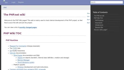 Screenshot of Wiki.php.net