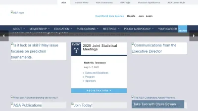 Screenshot preview of amstat.org