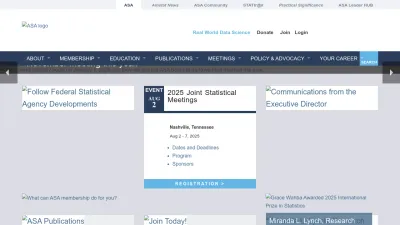 Screenshot of Amstat.org