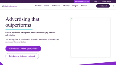 Screenshot of Rakutenadvertising.com