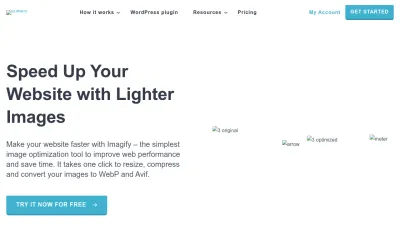 Screenshot of Imagify.io
