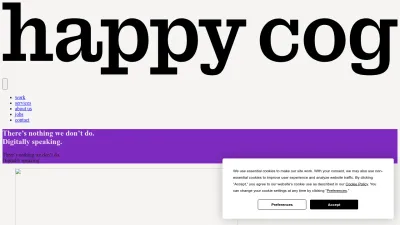 Screenshot preview of happycog.com