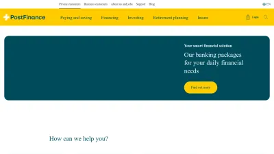 Screenshot of Postfinance.ch