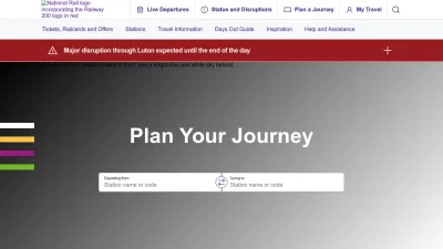 Screenshot preview of nationalrail.co.uk