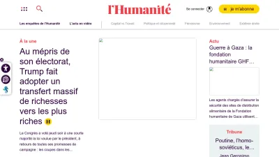 Screenshot preview of humanite.fr