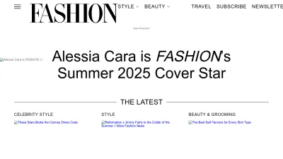 Screenshot of Fashionmagazine.com