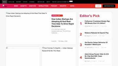 Screenshot of Inc42.com