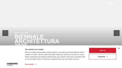 Screenshot of Labiennale.org