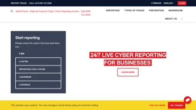 Screenshot preview of actionfraud.police.uk