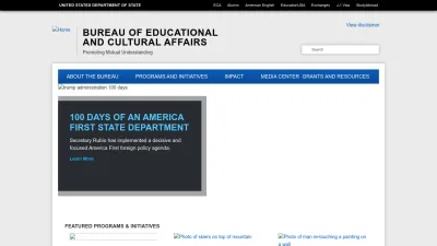 Screenshot of Eca.state.gov