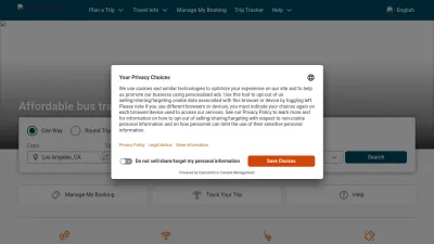 Screenshot of Greyhound.com