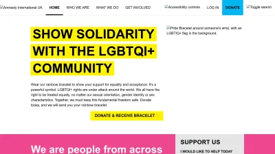 Screenshot of Amnesty.org.uk