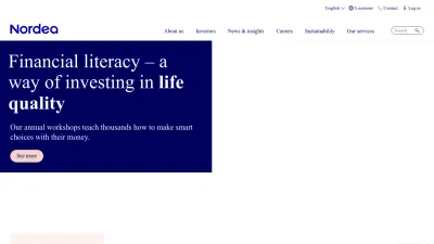 Screenshot of Nordea.com