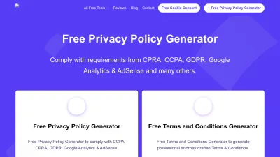 Screenshot of Freeprivacypolicy.com