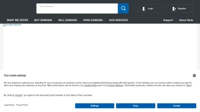 Screenshot of Sedo.com