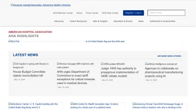 Screenshot of Aha.org