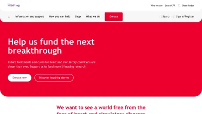 Screenshot of Bhf.org.uk
