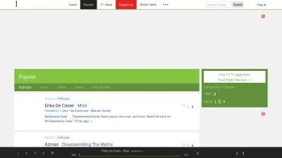 Screenshot of Hypem.com