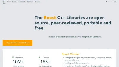 Screenshot preview of boost.org