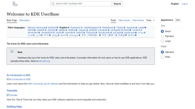 Screenshot of Userbase.kde.org