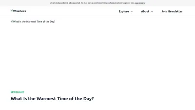 Screenshot of Wisegeek.com