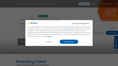Screenshot of Edreams.com