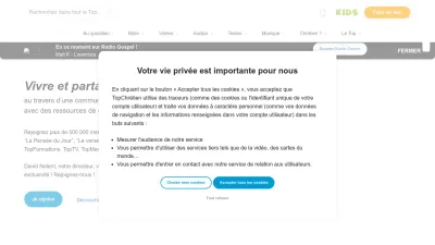 Screenshot preview of topchretien.com