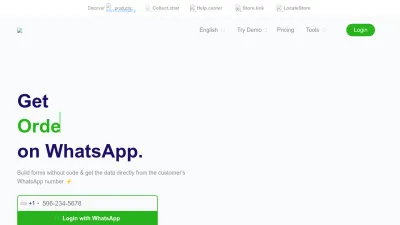 Screenshot of Whatsform.com