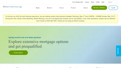 Screenshot of Alliantcreditunion.org