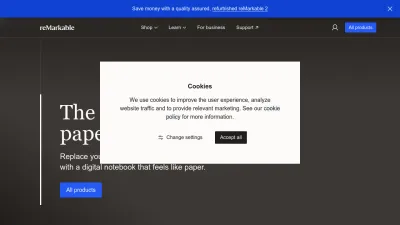 Screenshot of Remarkable.com