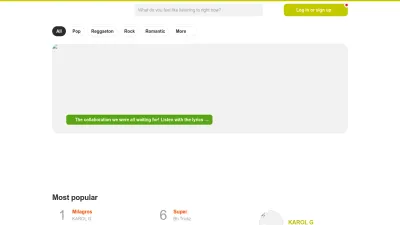 Screenshot of Letras.com
