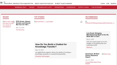 Screenshot of Industryweek.com
