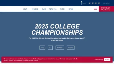 Screenshot of Usaultimate.org
