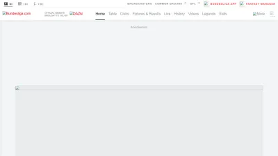 Screenshot preview of bundesliga.com