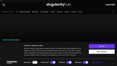 Screenshot of Singularityhub.com
