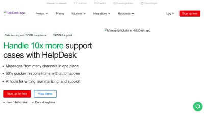 Screenshot of Helpdesk.com