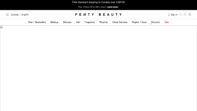 Screenshot preview of fentybeauty.com