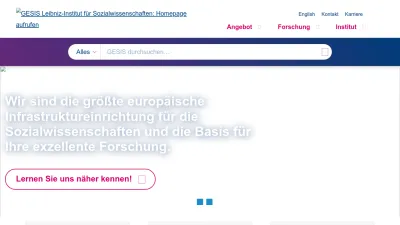 Screenshot preview of gesis.org