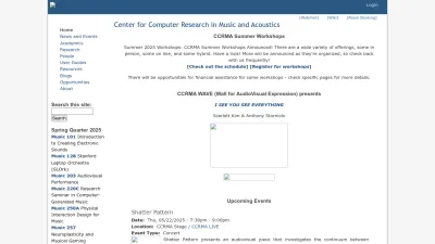 Screenshot preview of ccrma.stanford.edu