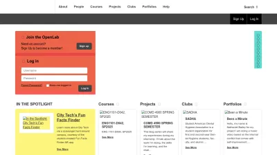 Screenshot preview of openlab.citytech.cuny.edu