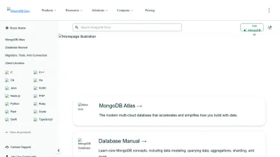 Screenshot of Docs.mongodb.com