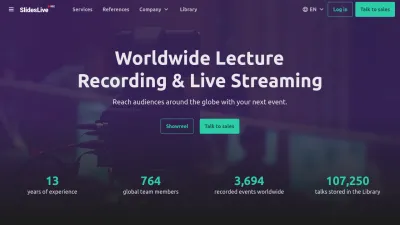 Screenshot of Slideslive.com