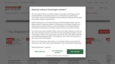 Screenshot preview of toom.de