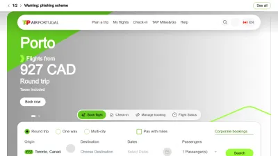 Screenshot of Flytap.com