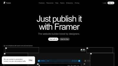 Screenshot preview of framer.com