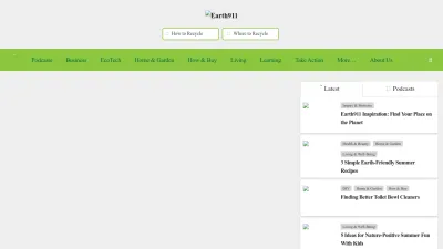 Screenshot preview of earth911.com
